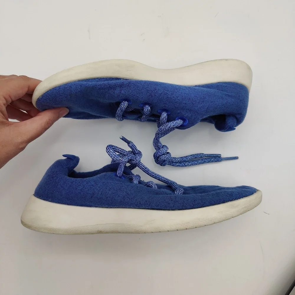 Allbirds Womens Gorpcore Minimalist Eco Wool Runner Sneaker 6 Blue Walking Shoes